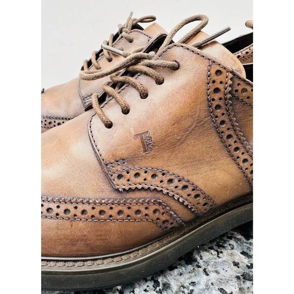 TODS BROWN WING TIP SHOES SIZE 7 UK / 8 USA MADE IN ITALY main image 16